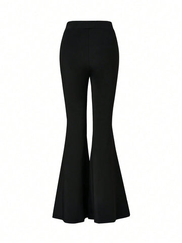 Lady Solid Flare Leg Pants