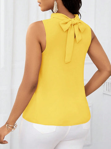 Lady Women's Yellow Ruffled Open Shoulder Short Blouse Top,