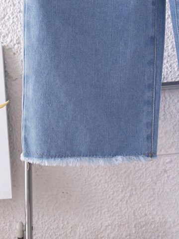 Little Girls' Washed Casual Fashionable Jeans