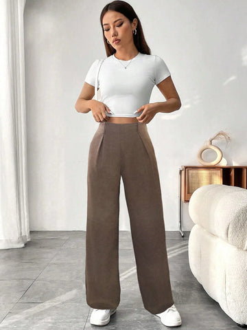 Luminelle Women Plain Minimalist Casual Everyday Pants