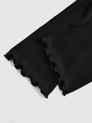 1pc Off-Shoulder Halter Flare Sleeve A-Line Red Dress