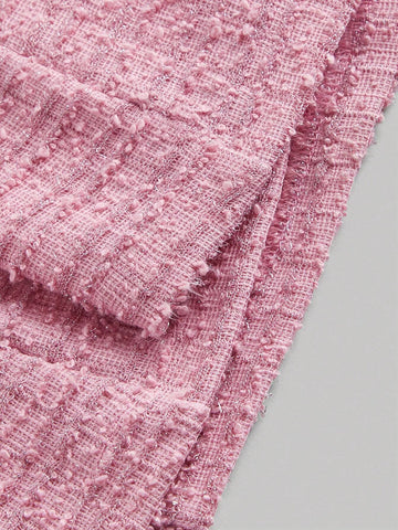 1pc Women's Elegant Plaid Patchwork 2 In 1 Collared Long Sleeve Dress, Autumn