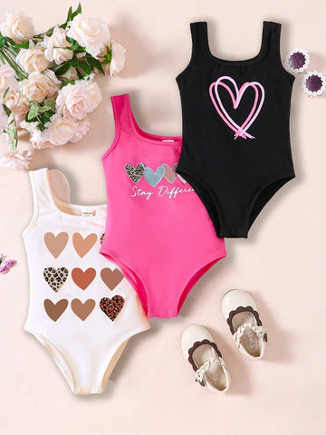 3pcs Women's Sleeveless Bodysuit Set, Tight-Fitting & Casual, Suitable For Summer