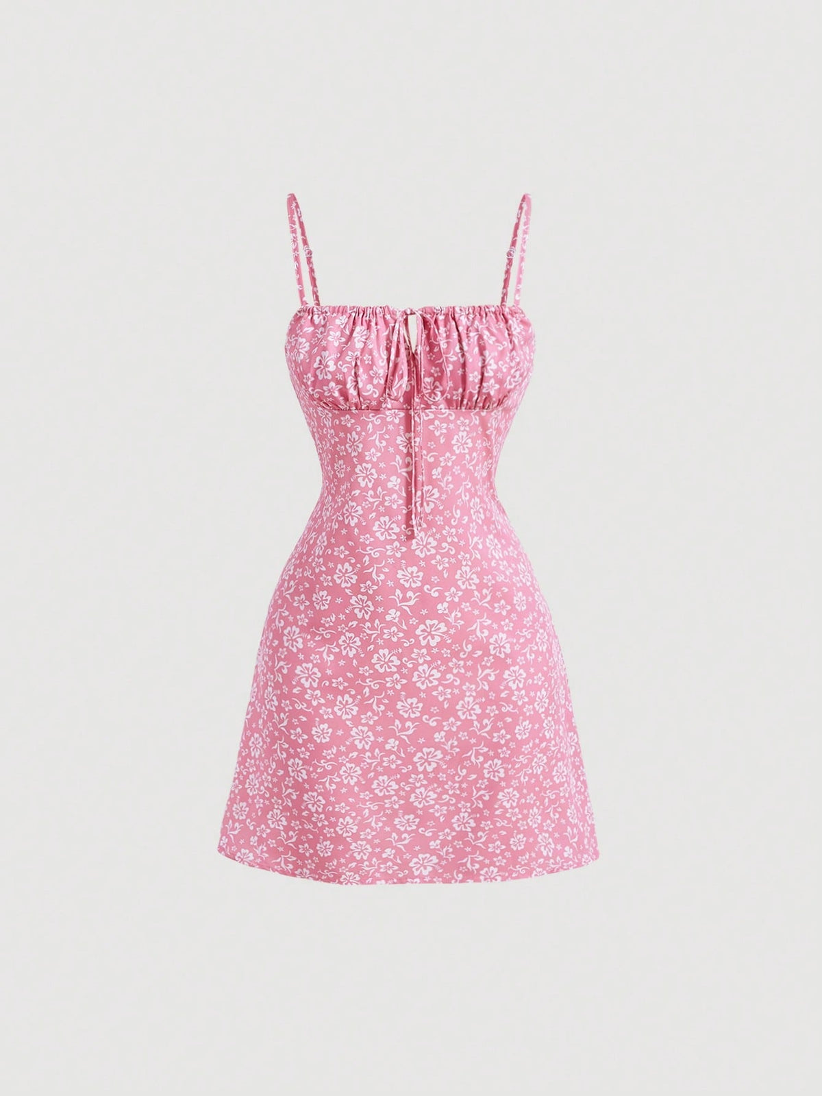 MOD Allover Floral Print Ruched Bust Cami Dress