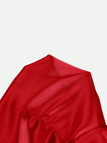 MOD Apricot Draped Collar Satin Trumpet Sleeve Shirt, Vintage, Party,Formal Top,Fall Women