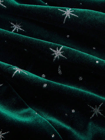 Black Mesh Puff Sleeve Velvet Mini Dress