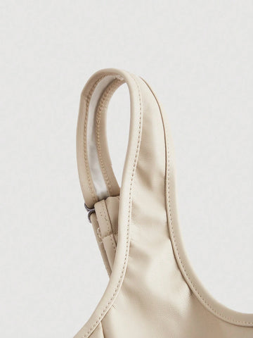 Black PU Front Metal Buckle Women Slip Dress, Back To School, Mini Skirt, , Women Fall Outfits,