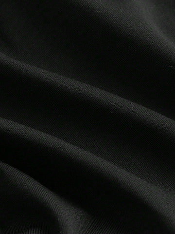 Black Vintage Jumpsuit With Collared Neck & Utility Pockets,Halloween Customs Women,Devil Costume,Cat Woman Costume,Homecoming Clothes,Concert Outfits,Christmas Women Clothes