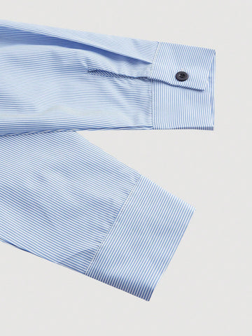 Blue & White Striped Lace 2 In 1 Shirt Dress,Vintage Clothes Women,Valentine's Day,New Year