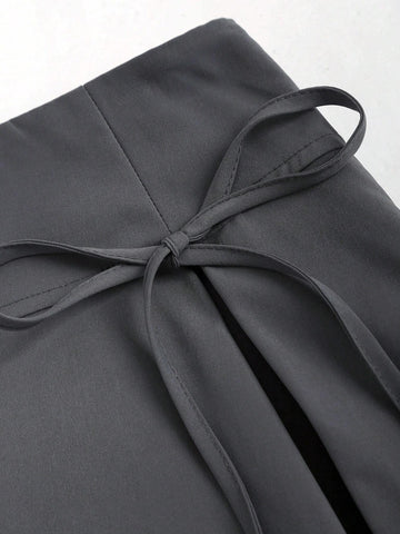 MOD Bow Detail Bow Decoration Pleated Casual Summer Skirt
