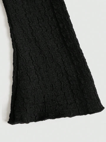 MOD Bubble Wrinkled Lace Patchwork Bodycon Dress