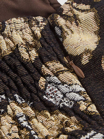 MOD Cartoon Bear Print Layer Hem Skirt