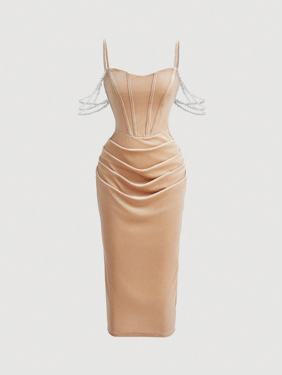 MOD Chain Decorated Halter Neck Dress