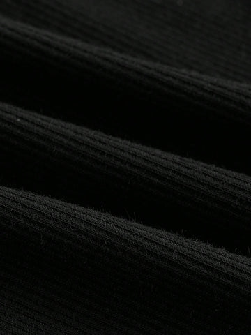 MOD Collared Long Sleeve Striped Splice Black Color Fashionable Shirt