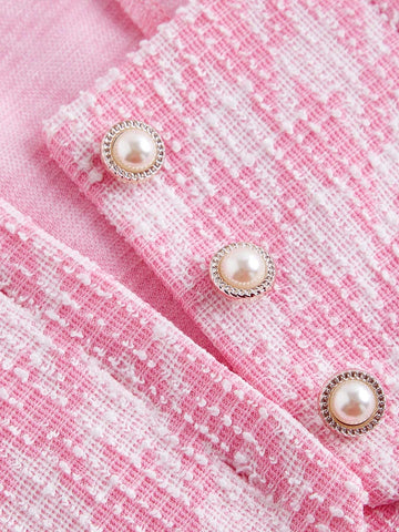 Color Block Long Sleeve Shirtdress With Vest, Collegiate Style,Two Piece Outfits,Free Base Dress,Prom Dress,Teacher Dress,Office Wear,Homecoming Dresses,Back To School Dress,Business Casual Women