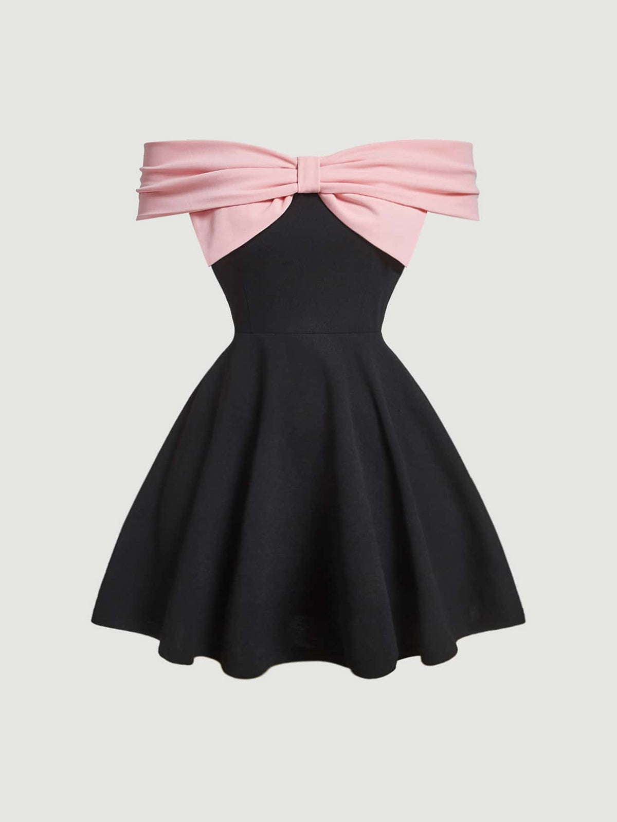 MOD Colorblock Off Shoulder Ruched Detail Dress