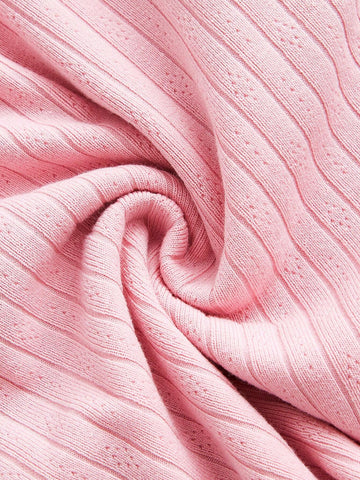 Coquette Summer Solid Colour Lace Trim Heart Shaped Button Top And Shorts Pink Women Two Piece Sets