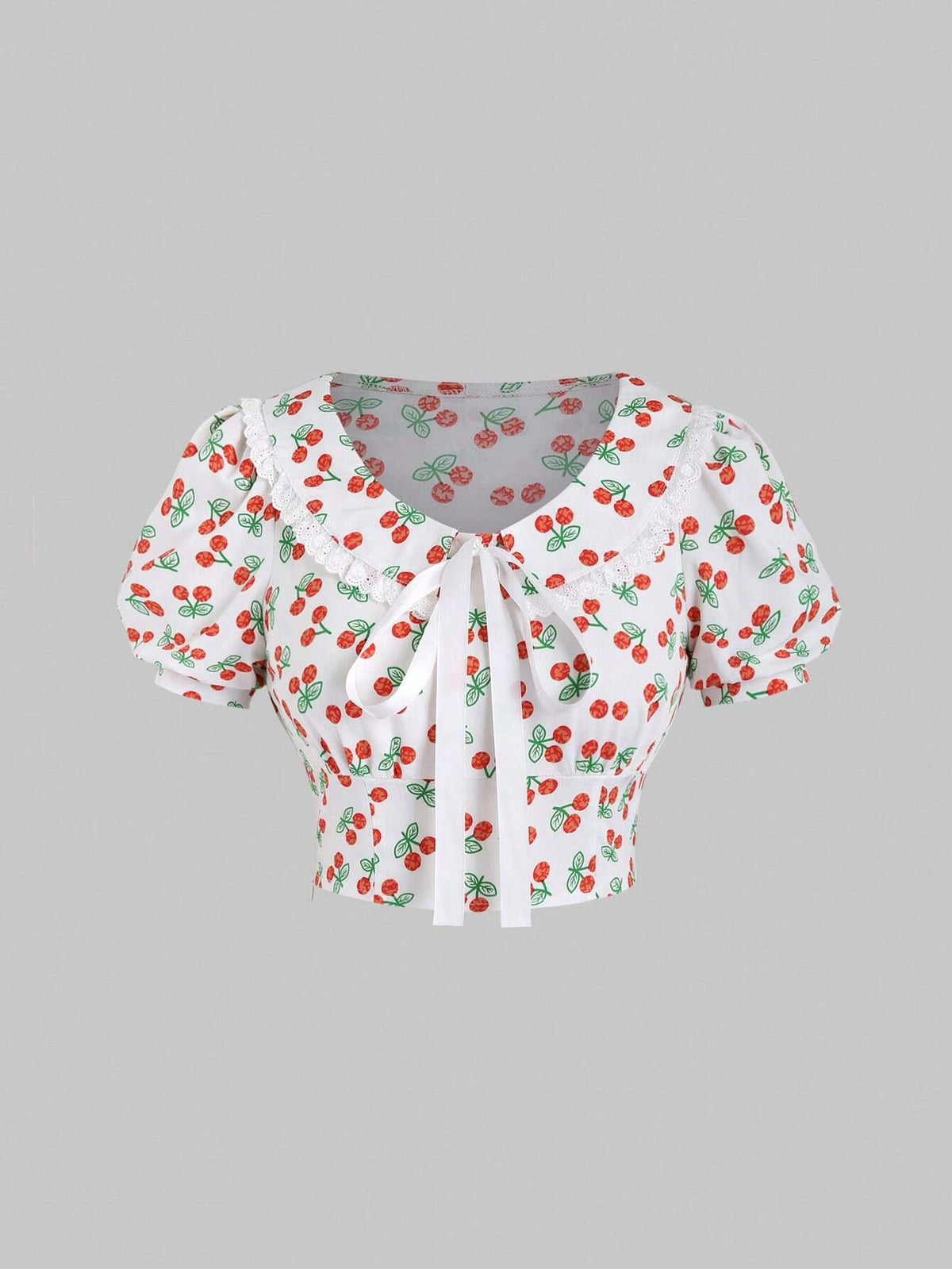 MOD Ditsy Floral Print Puff Sleeve Blouse For Summer