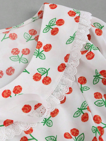 MOD Ditsy Floral Print Puff Sleeve Blouse For Summer