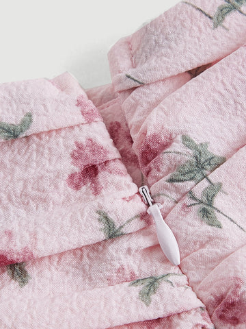 MOD Ditsy Floral Print Ruched Skirt