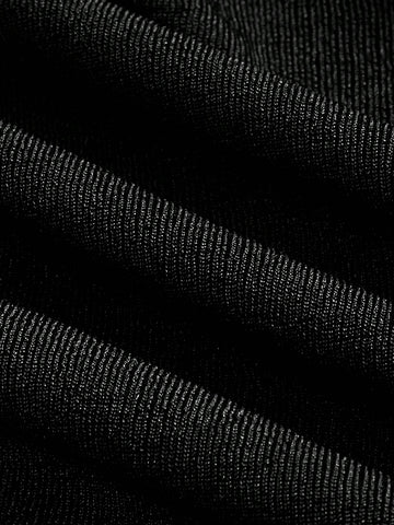 Draped Collar Trumpet Sleeve Crop Tee