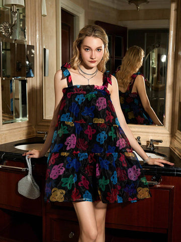 Floral Print Casual Sleeveless Dress
