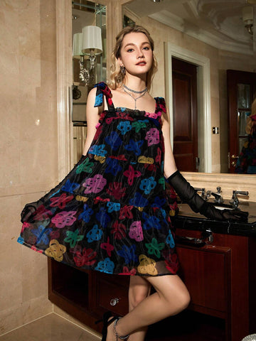 Floral Print Casual Sleeveless Dress