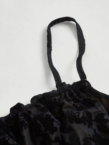 MOD Floral Print Tie Front Cami Dress