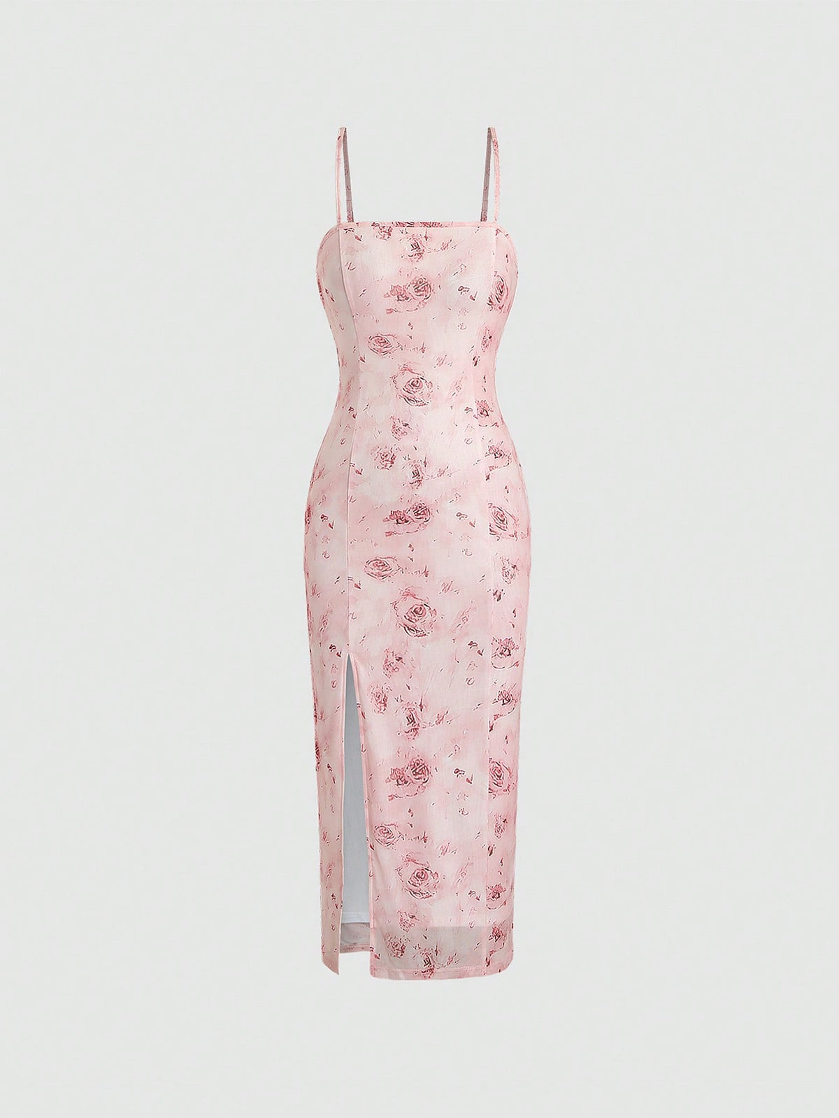 MOD Floral Printed High Slit Cami Dress