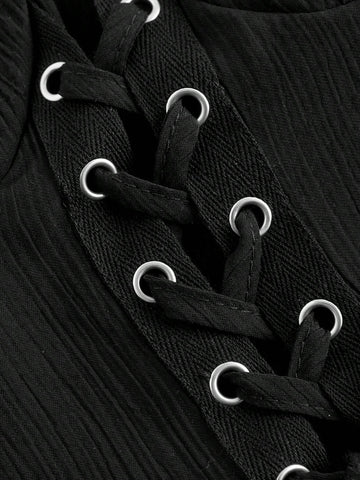 Formal Dress Prom Dress With Sleeves Ladies' Flared Sleeves Waist Tie Dress