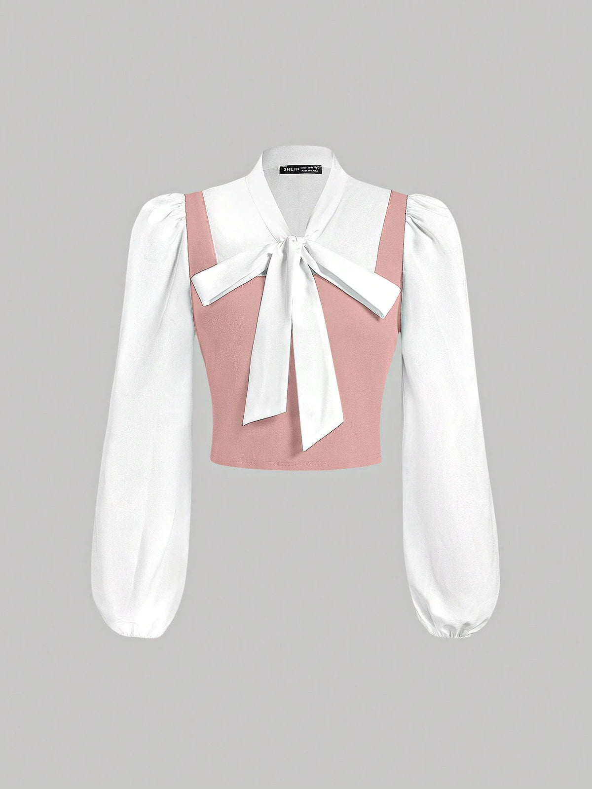 MOD Front Tie Black And White Contrasting College Shirt,