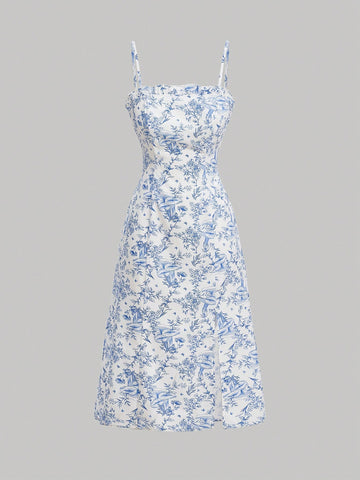 MOD Full Print Spaghetti Strap Sundress