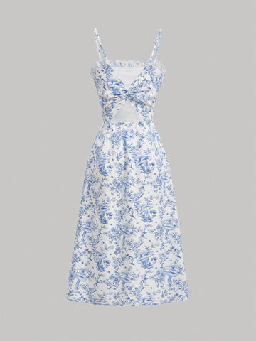 MOD Full Print Spaghetti Strap Sundress