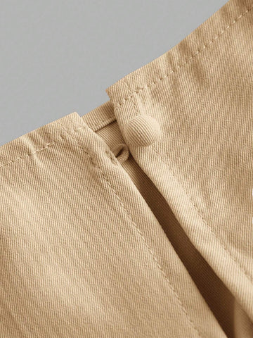 HIGH NECK SOLID POCKET JUMPSUIT WITH BELT