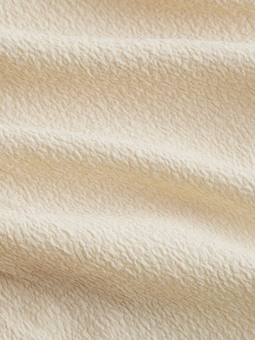 MOD Hollow Out Flared Sleeve Contrast Tie Waist Vintage Blouse