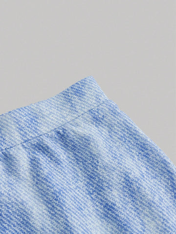 Hollow Out Lace-Up Bowknot Decorated Camisole Top & Lace Trimmed Mini Skirt Two-Piece Set For Summer