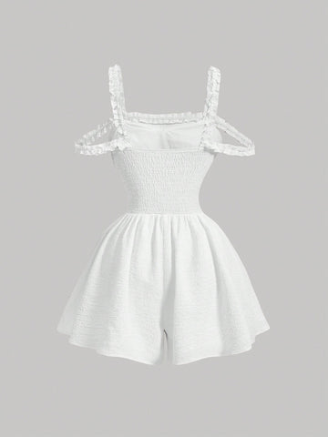 Hollow Out Shoulder Romper