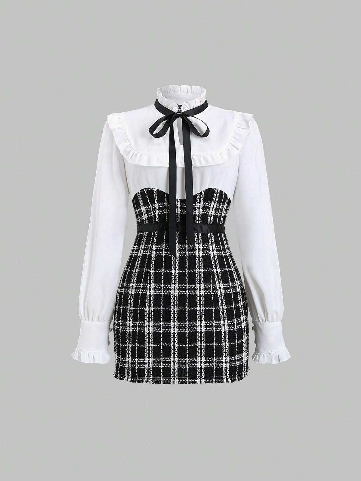 Icon Sexy Splice Design Short Knit Dress