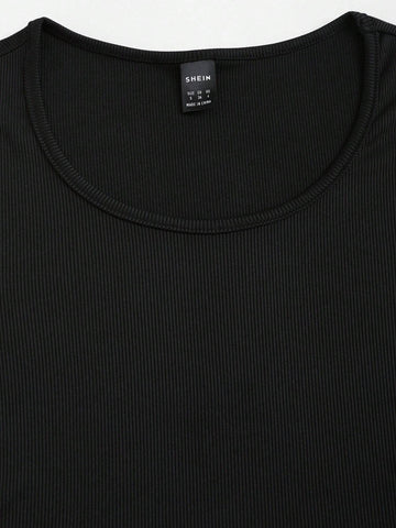 Knitted Solid Color Crew Neck Sweater And Leopard Print Mini Skirt Casual 2pcs Set