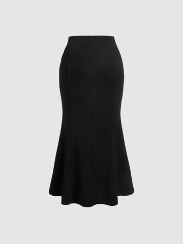 MOD Lace Up Side Mermaid Hem Skirt