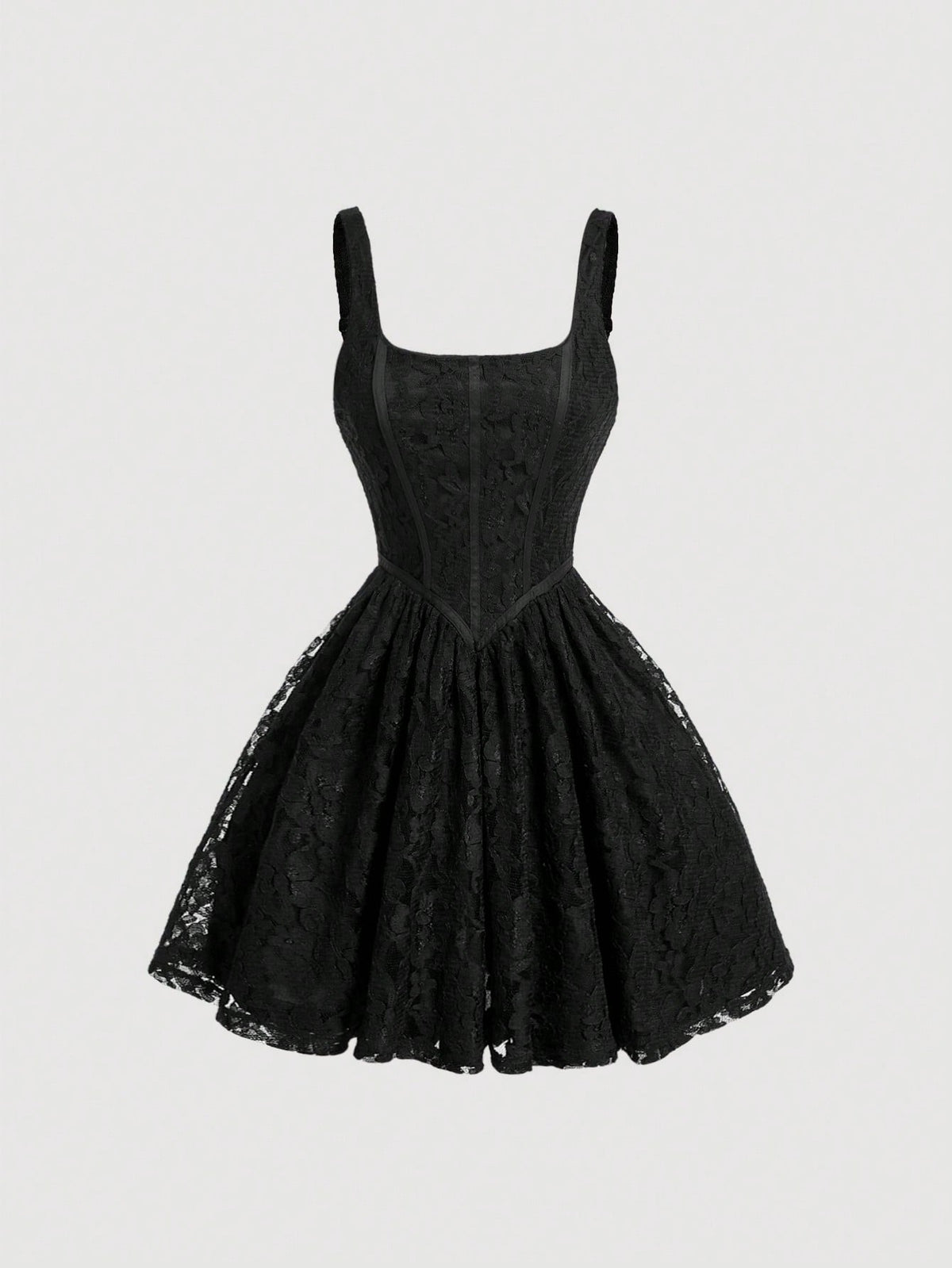 Ladies' Solid Color Lace Cami Dress