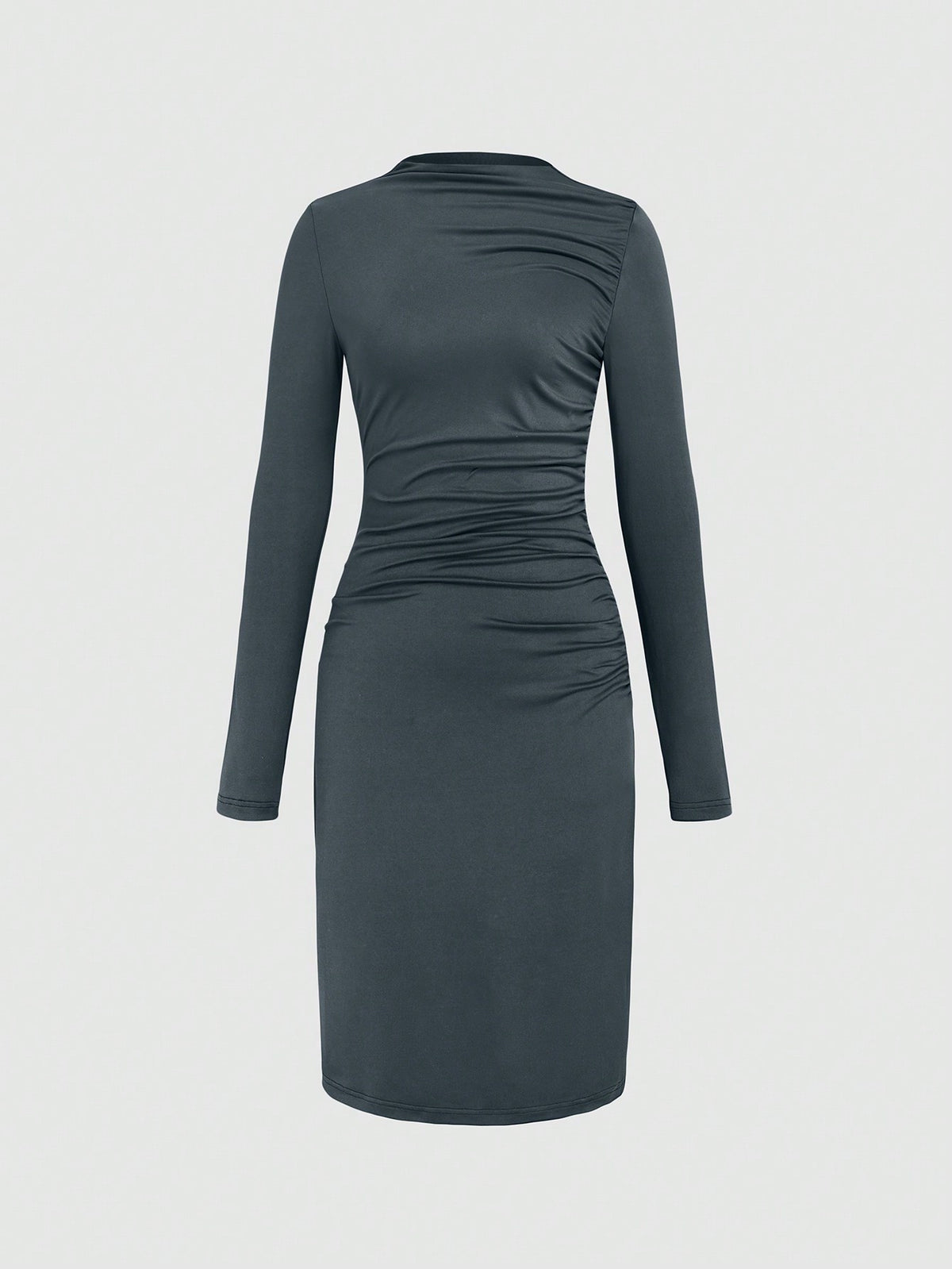 MOD Ladies' Solid Color Pleated Slim-Fit Dress