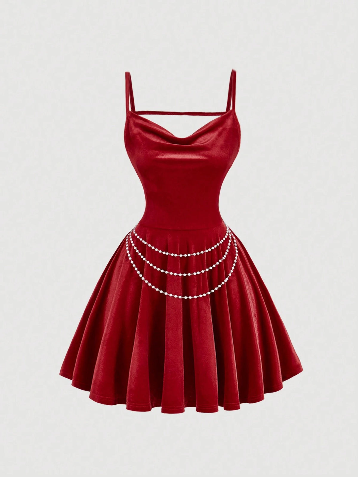 Red Peplum Collar Velvet Maxi Dress, Fall Wedding Guest Dress, Homecoming Dress, Women's