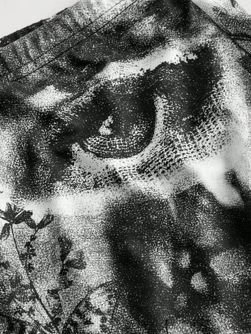 MOD Red Portrait Print Bodycon Flare Pants For Women