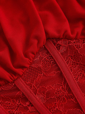 Red Ruffled Summer Women's Dress, Beach Women's Dress,Graduation Red Dress,Women's Bodycon