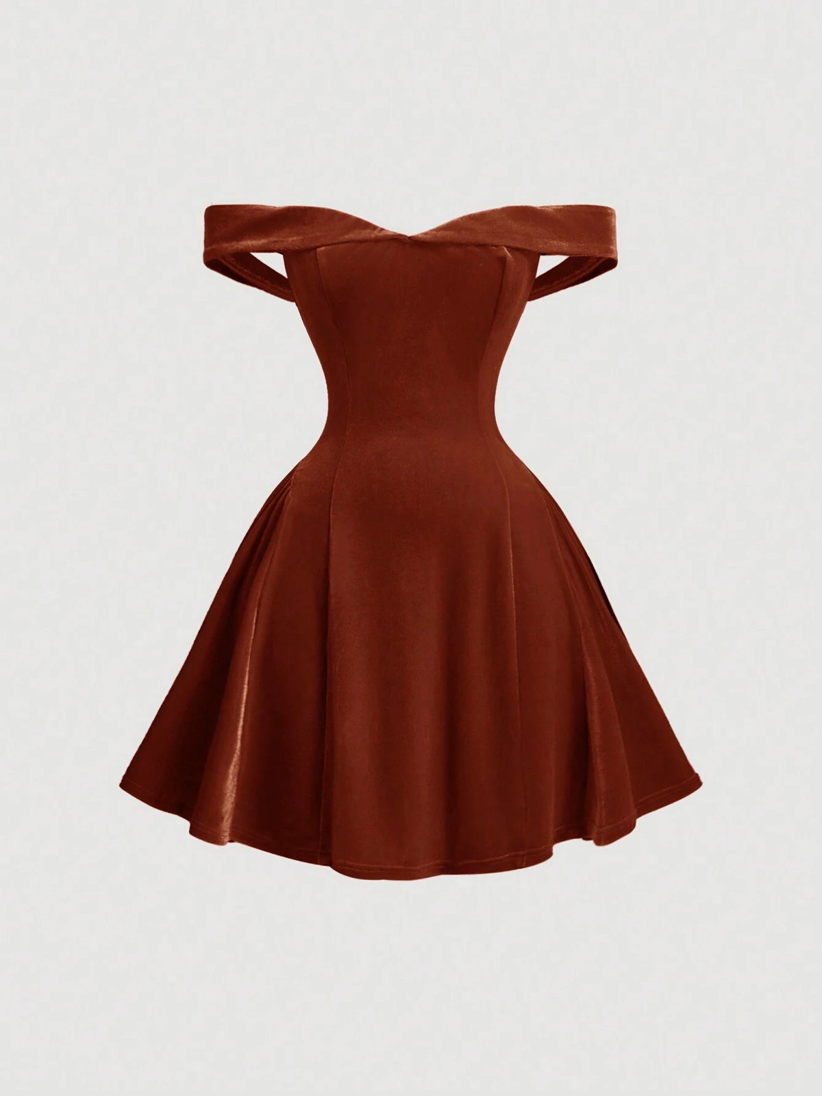 Retro Palace Style Off-The-Shoulder Women Short Dress