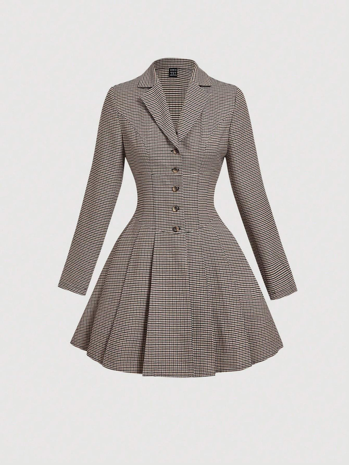 Retro Plaid Collar Dress, Autumn Dress, College Jumpsuit,Christmas Dresses, Autumn Dresses,