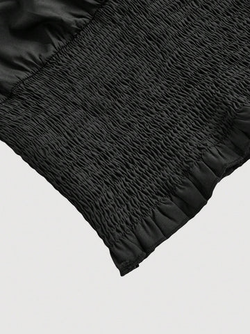 MOD Retro Romantic Lace Trim White Women Long Sleeve Shirt