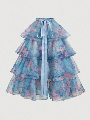 Romantic Floral French Style Dress, Party/Evening Gown