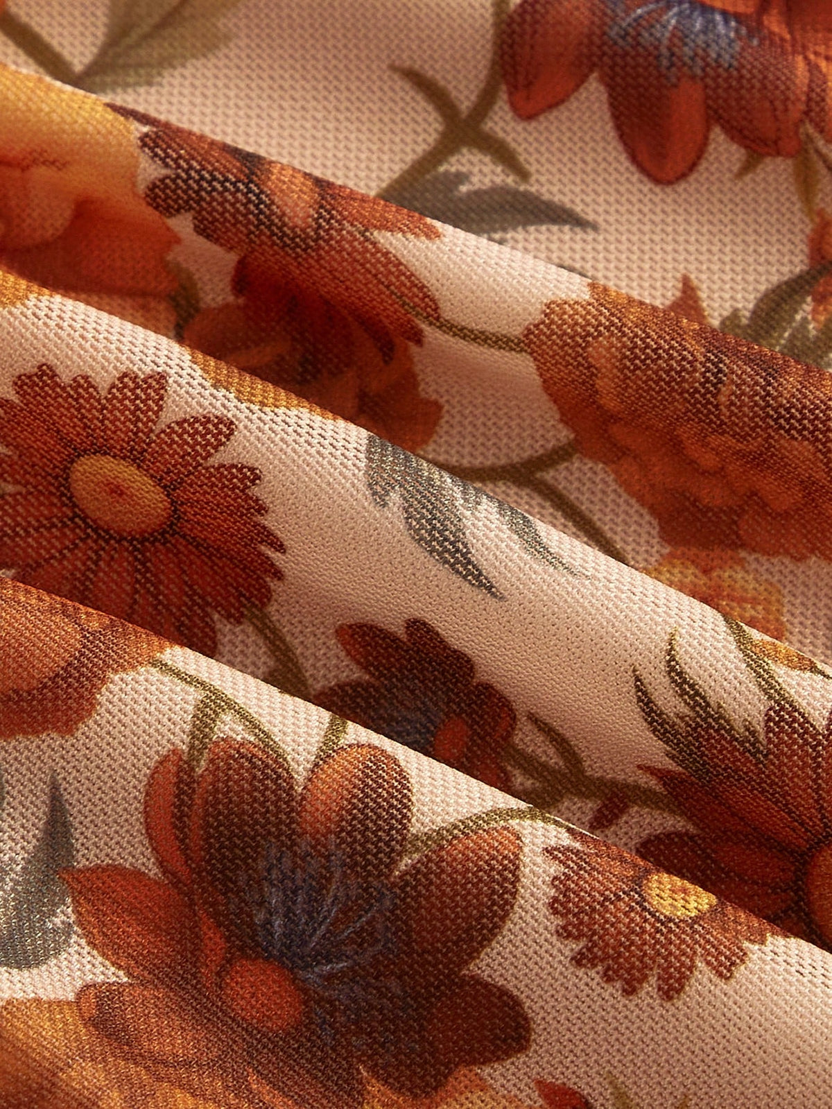 Ruched Front Tie-Up Waist A-Line Print Dress,Bohemia,Hawaiian ,Gyaru,Sexy ,Western,Coquette